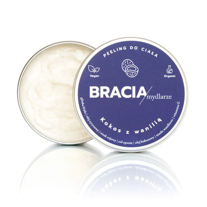Bracia Mydlarze Coconut with Vanilla | fine-grained body peeling 200g
